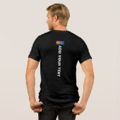 Voor- en achterdruk Zakelijke Logo Mannen Solid Bl Tri-Blend Shirt (Achterkant volledig)