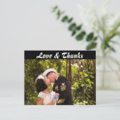 Voor- en achterfoto Dank u Briefkaart (Staand voorkant)