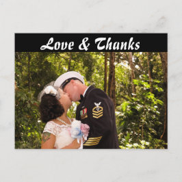 Voor- en achterfoto Dank u Briefkaart