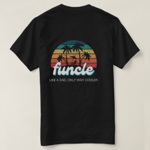 voor- en achterFUNCLE grappige oom retro T-shirt