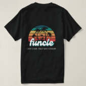 voor- en achterFUNCLE grappige oom retro T-shirt (Design achterkant)