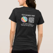Voor- en achterkant Bedrukt logo & QR-code bedrijf Tri-Blend Shirt (Achterkant)