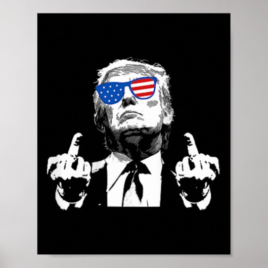 (voor- en achterkant) Je miste Trump 2024 Amerikaa Poster (Voorkant)