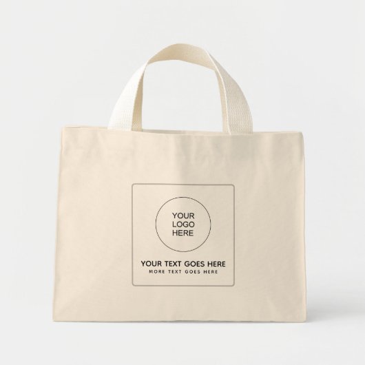 Voor- en achterkant QR-code Afdrukken Upload uw Lo Mini Tote Bag (Voorkant)