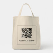 Voor- en achterkant QR-code Afdrukken Upload uw Lo Tote Bag (Achterkant)