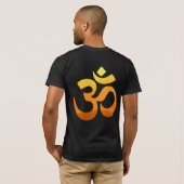 Voor- en achterkant van Mantra-Meditation Yoga-Man T-shirt (Achterkant volledig)
