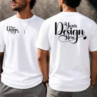 Voor- en achterlogo Gepersonaliseerde Zakelijke Me T-shirt