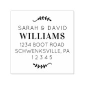 Voor- en achternaam Adresstempel met filiaal Zelfinktende Stempel (Design)