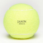 Voor- en achternaam gepersonaliseerd tennisballen (Voorkant)