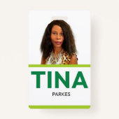 Voor- en achternaam ID-kaart Werkbadge Badge (Achterkant)