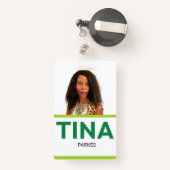 Voor- en achternaam ID-kaart Werkbadge Badge (Achterkant met intrekbare)