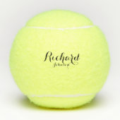 Voor- en achternaam Script gepersonaliseerd Tennisballen (Voorkant)