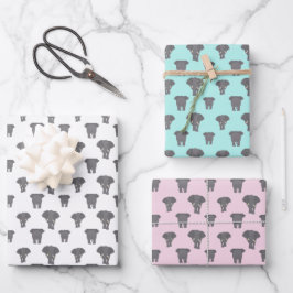 Voor- en achterolifantpatroon Multi Kleur Inpakpapier Vel