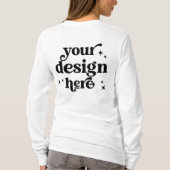 Voor- en achterontwerp Custom Logo met lange mouwe T-shirt (Achterkant)