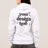 Voor- en achterontwerp Custom Logo Zipper Jacket Hoodie (Achterkant)