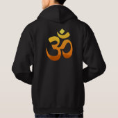 Voor- en achterontwerp om mantra-symbolen Mannen Hoodie (Achterkant)
