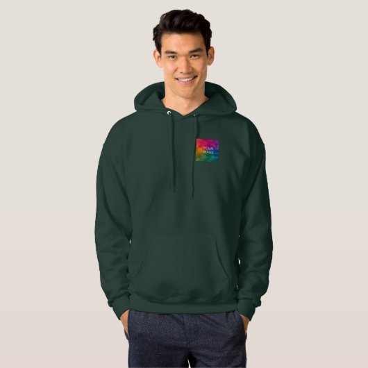 Voor- en achterontwerp Voeg Afbeelding Logo Mannen Hoodie (Voorkant volledig)