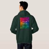 Voor- en achterontwerp Voeg Afbeelding Logo Mannen Hoodie (Achterkant volledig)