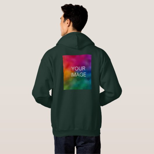 Voor- en achterontwerp Voeg Afbeelding Logo Mannen Hoodie (Achterkant volledig)