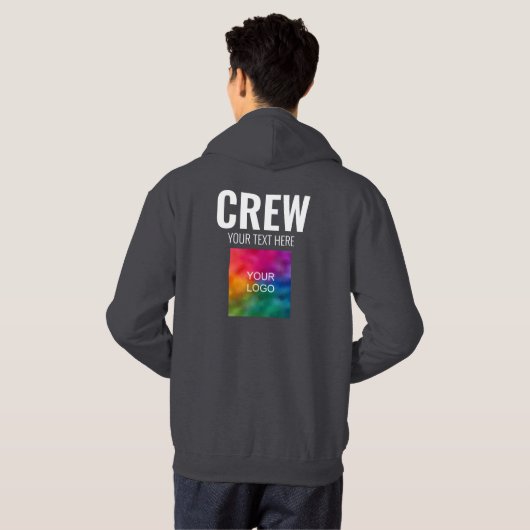 Voor- en achterontwerp Voeg hier Logo tekst toe Ma Hoodie (Achterkant volledig)
