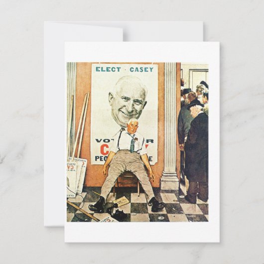 Voor en na 1958 Norman Rockwell Feestdagenkaart (Voorkant)