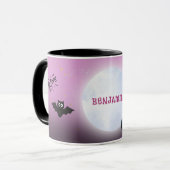 Voor en na Bat to Vampire Halloween Mok (Voorkant links)