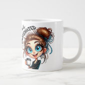 Voor en na cafeïne - Sarcastisch Grumpy Grote Koffiekop (Rechts)