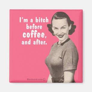 Vóór en na de koffie magneet