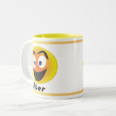 Vóór en na de koffie tweekleurige koffiemok (Voorkant links)