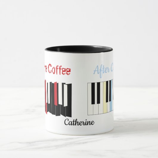 Voor en na de Mok van Coffee Devil's Interval (Midden)