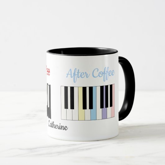 Voor en na de Mok van Coffee Devil's Interval (Voorkant rechts)