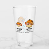 Voor en na grootma Funny Nana Glas (Voorkant)
