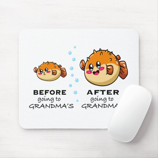 Voor en na grootma Funny Nana Muismat (Met muis)