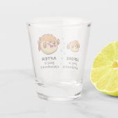 Voor en na grootma Funny Nana Shot Glas (Achterkant)