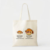 Voor en na grootma Funny Nana Tote Bag (Voorkant)