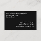 Voor en na schoonheid en make-up visitekaartje (Achterkant)