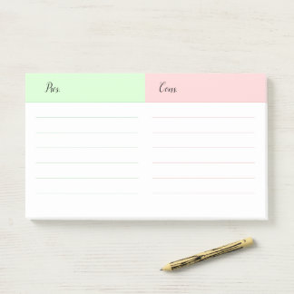 Voor- en nadelen besluitvorming post-it® notes