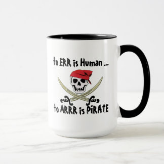 Voor Err is Human Jolly Roger Pirate Mok