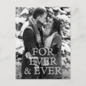 Voor Ever en Ever het Witte Berichten van de Tekst Aankondigingskaart (Voorkant)