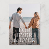 Voor Ever en Ever het Witte Berichten van de Tekst Aankondigingskaart (Voorkant)
