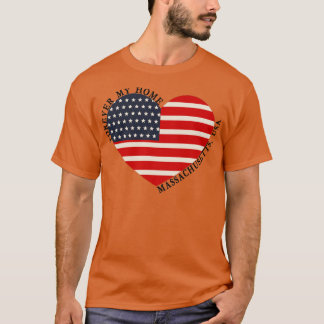Voor ever My Home Massachusetts, Verenigde Staten T-shirt
