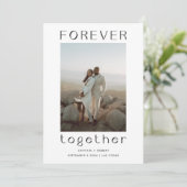 Voor ever Together Sage Green Wedding Announding Kaart (Staand voorkant)