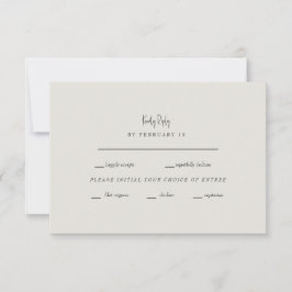 Voor ever trouw Cream Wedding RSVP Kaartje