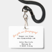 Voor exposanten en fokkers van Deense Doggen Badge (Achterkant met lanyard)