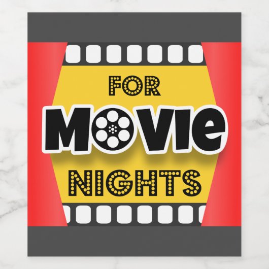Voor filmNights Wijn Etiket (Enkel label)