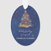 Voor Financiële Planner Kerstboom Aangepaste Naam Ornament (voorkant)