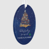 Voor Financiële Planner Kerstboom Aangepaste Naam Ornament (voorkant)