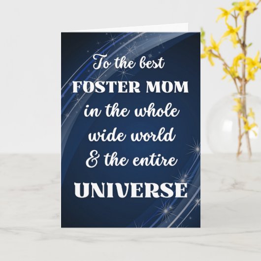 Voor foster Ma Stellar Thema Kaart (Gele Bloem)