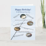Voor Foster Son, Vist jokes verjaardagskaart Kaart<br><div class="desc">Laat je visser lachen met deze verschrikkelijke visgrappen! Een verjaardagskaart om een angler te maken.</div>