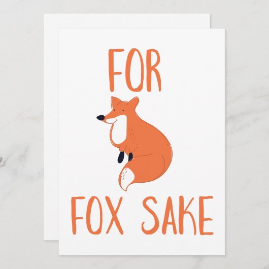 Voor Fox Sake (Voorkant / Achterkant)